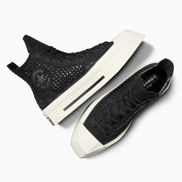 NWB Converse x Swarovski Chuck 70 de luxe black trend Squared High Top sneaker 5 - Picture 2 of 10
